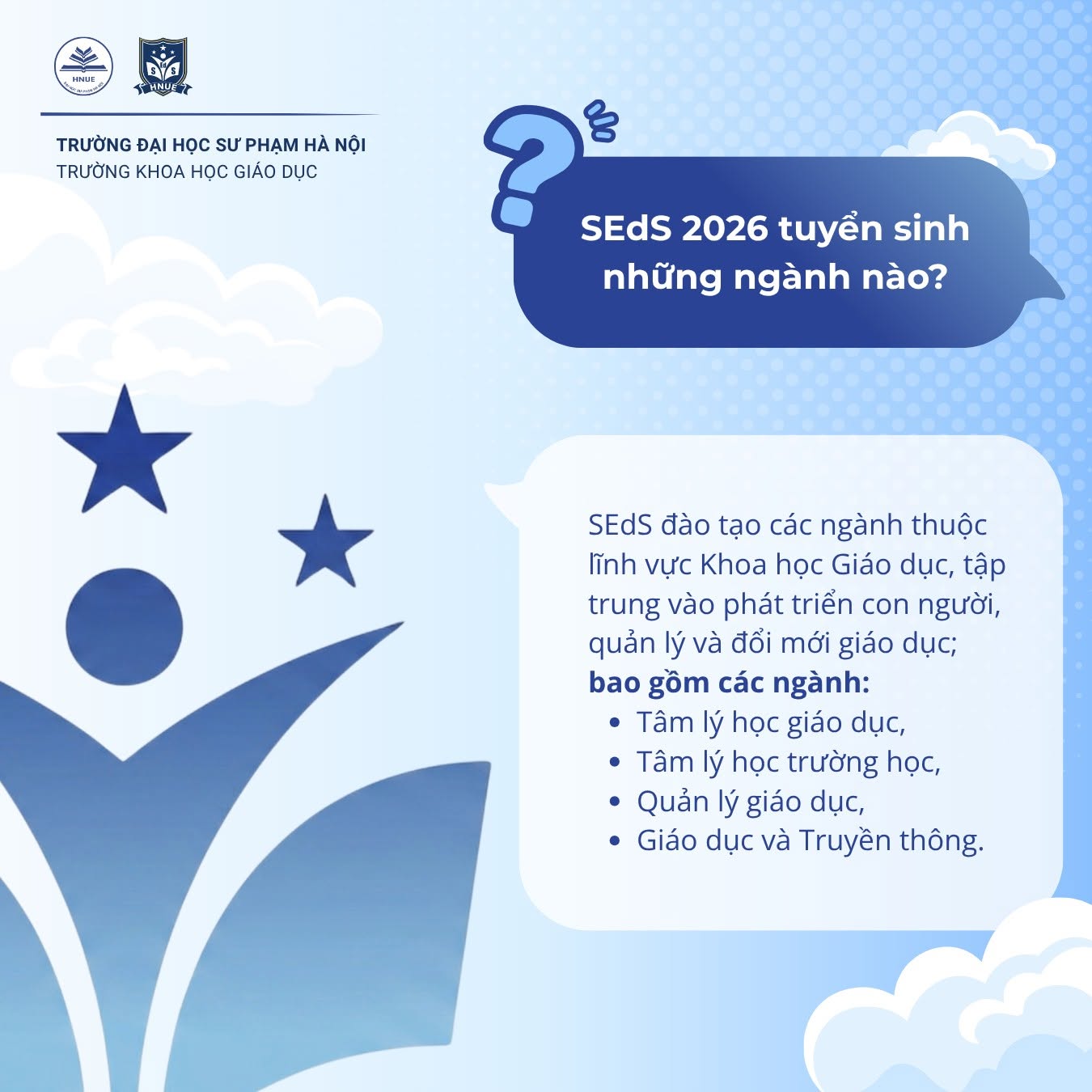 GIẢI ĐÁP VỀ TUYỂN SINH 2026 TRƯỜNG KHOA HỌC GIÁO DỤC