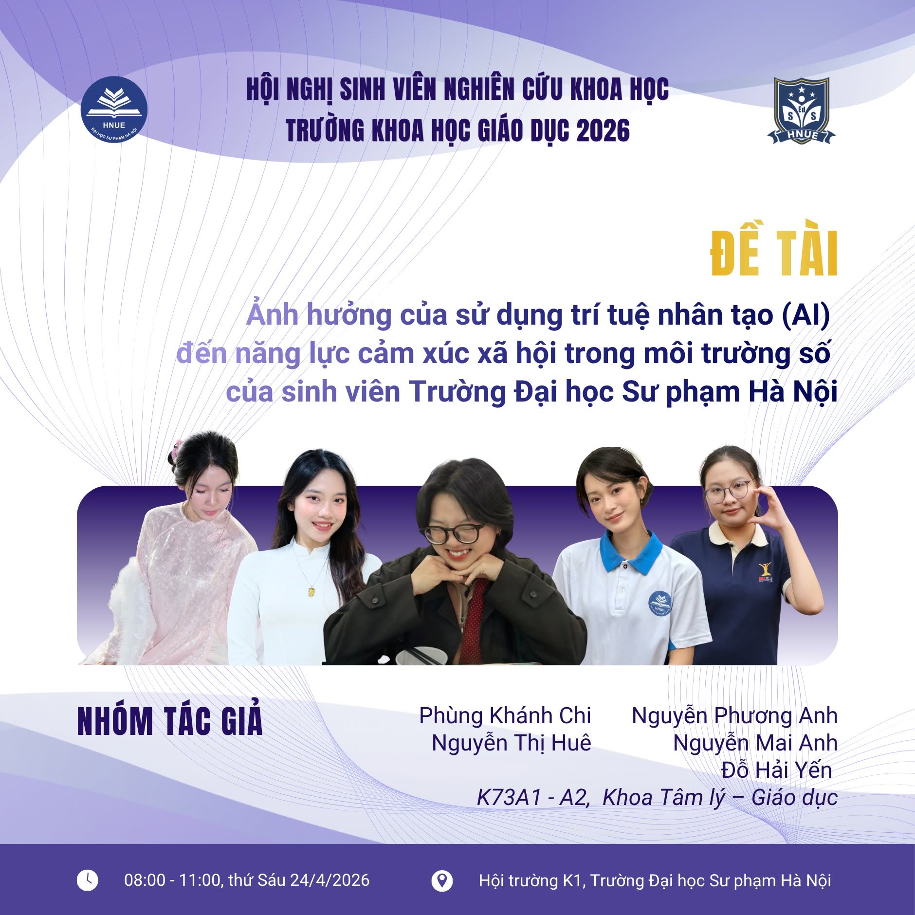 DANH SÁCH CÁC BÁO CÁO TẠI HỘI NGHỊ SINH VIÊN NGHIÊN CỨU KHOA HỌC 2026