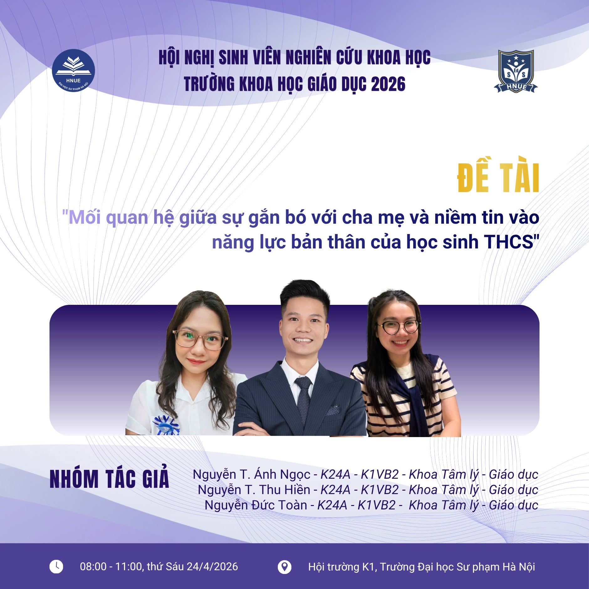 DANH SÁCH CÁC BÁO CÁO TẠI HỘI NGHỊ SINH VIÊN NGHIÊN CỨU KHOA HỌC 2026