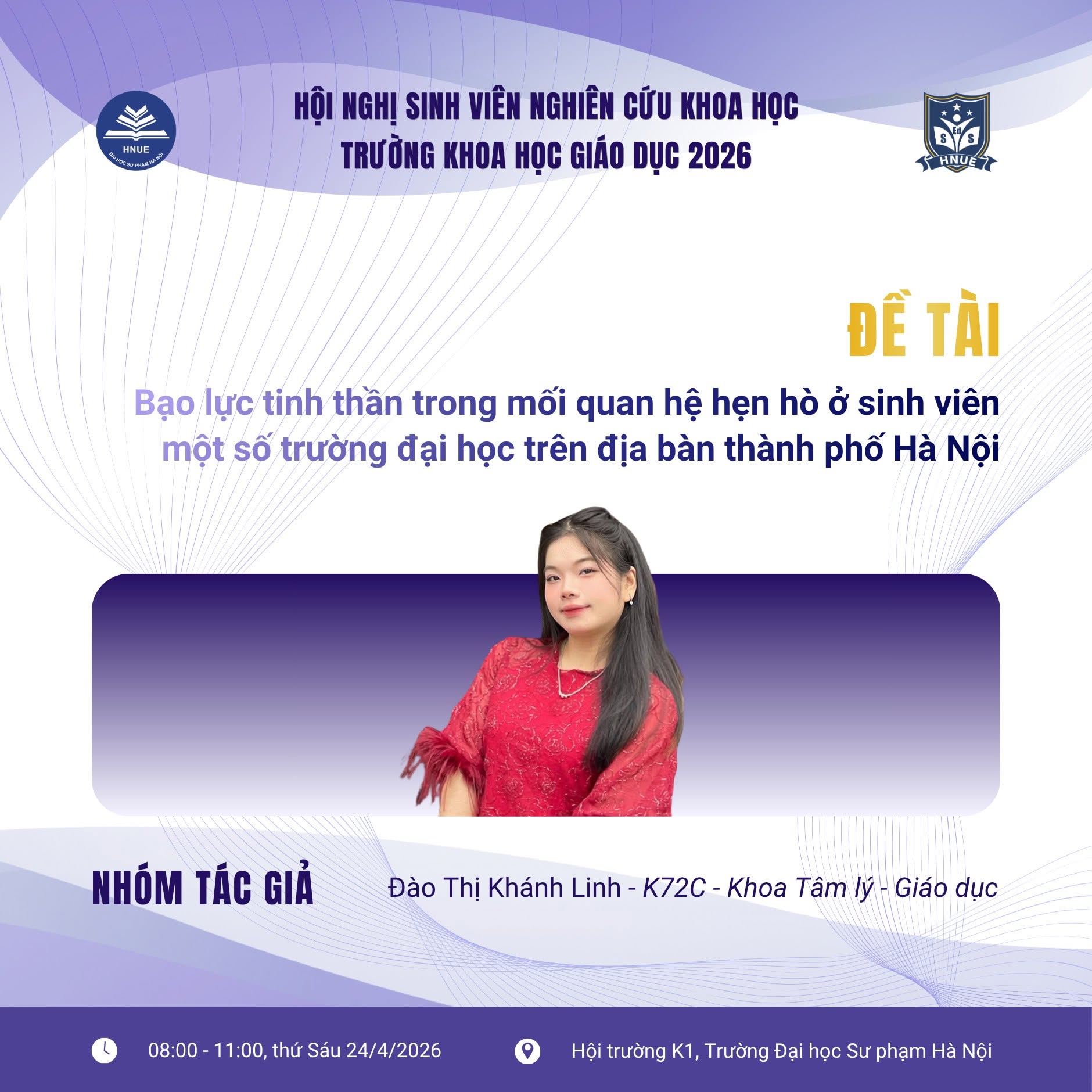 DANH SÁCH CÁC BÁO CÁO TẠI HỘI NGHỊ SINH VIÊN NGHIÊN CỨU KHOA HỌC 2026