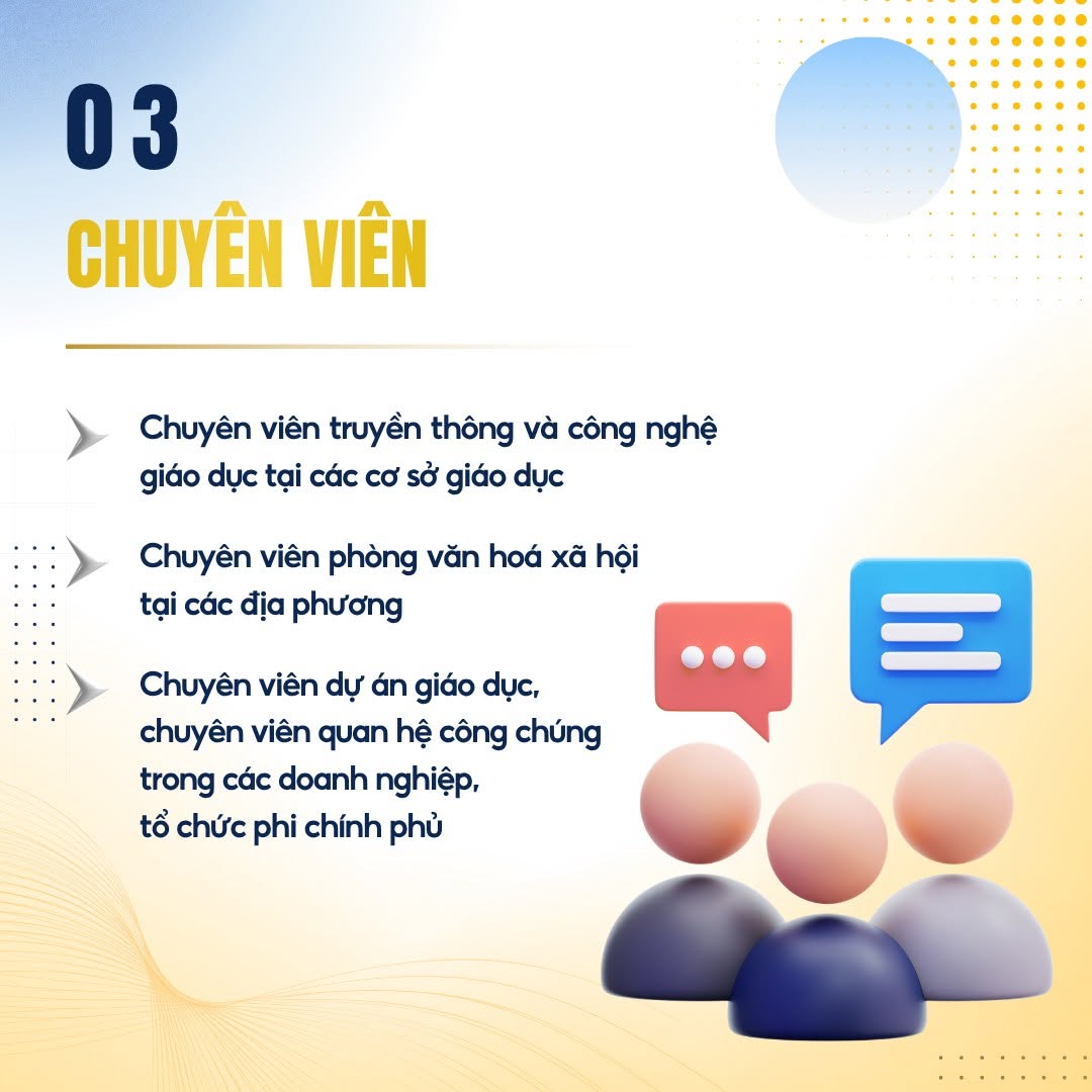 CƠ HỘI VIỆC LÀM NGÀNH GIÁO DỤC VÀ TRUYỀN THÔNG