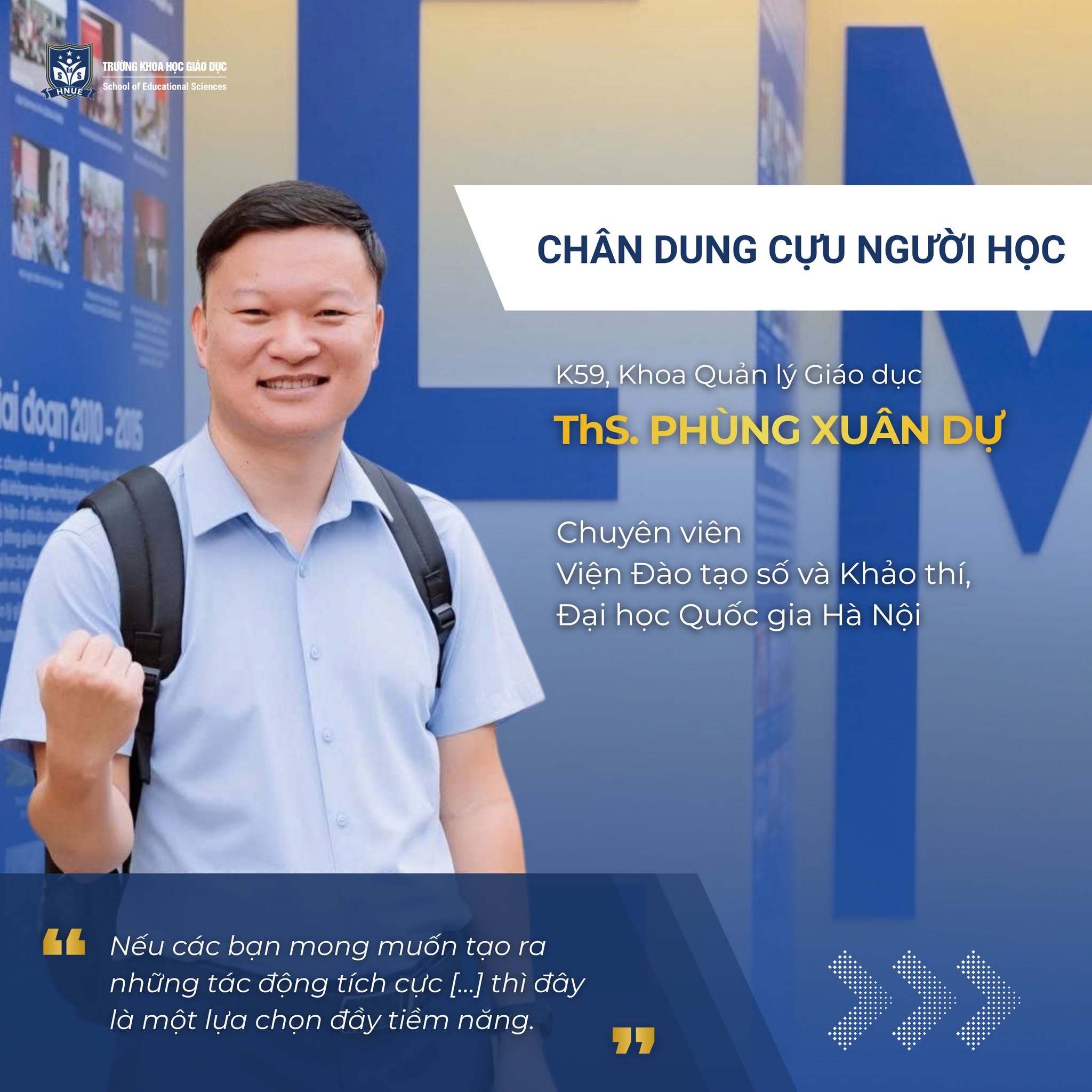NGÀNH QUẢN LÝ GIÁO DỤC - CHÂN DUNG CỰU NGƯỜI HỌC