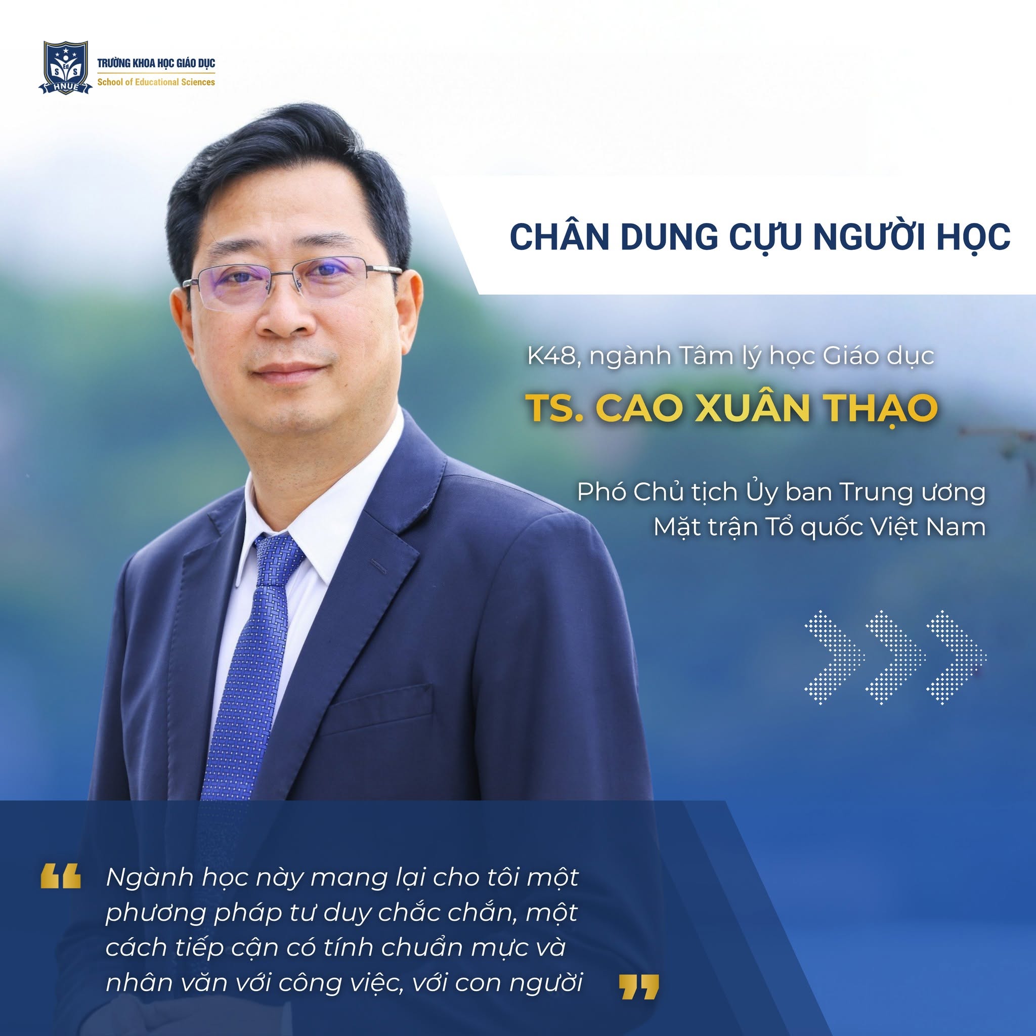 NGÀNH TÂM LÝ HỌC GIÁO DỤC - CHÂN DUNG CỰU NGƯỜI HỌC 