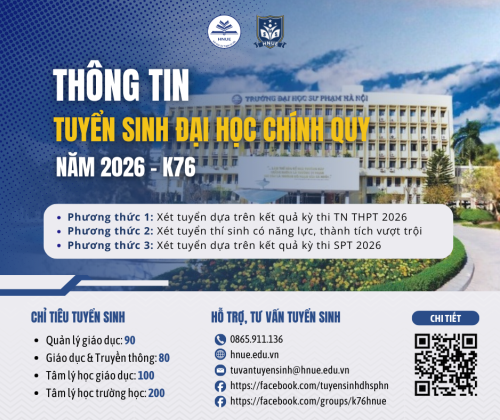 THÔNG TIN TUYỂN SINH TRÌNH ĐỘ ĐẠI HỌC HỆ CHÍNH QUY 2026